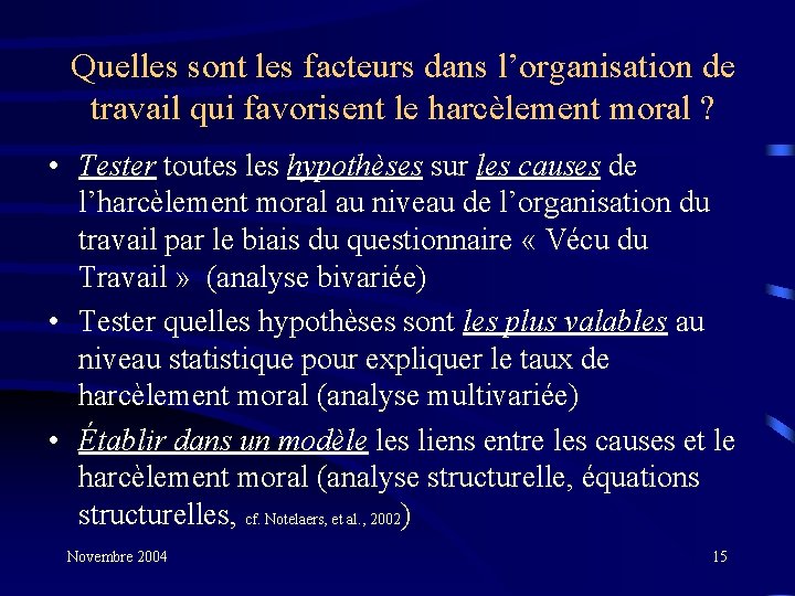 Quelles sont les facteurs dans l’organisation de travail qui favorisent le harcèlement moral ?