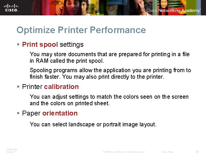 Optimize Printer Performance § Print spool settings You may store documents that are prepared