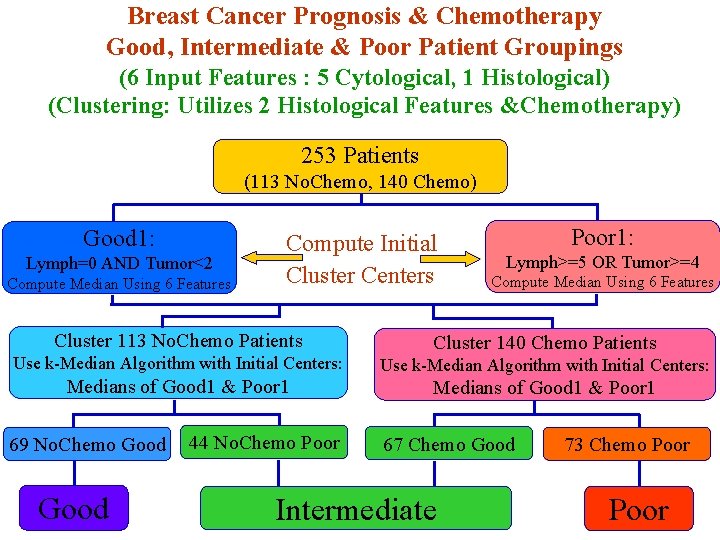 Breast Cancer Prognosis & Chemotherapy Good, Intermediate & Poor Patient Groupings (6 Input Features