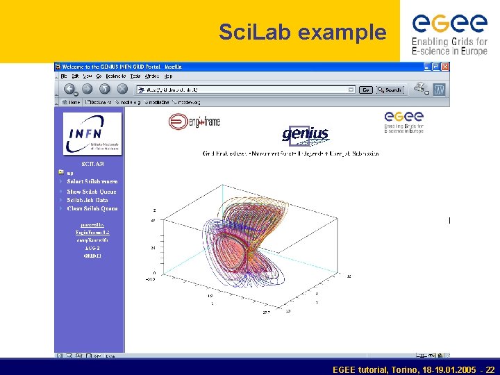 Sci. Lab example EGEE tutorial, Torino, 18 -19. 01. 2005 - 22 