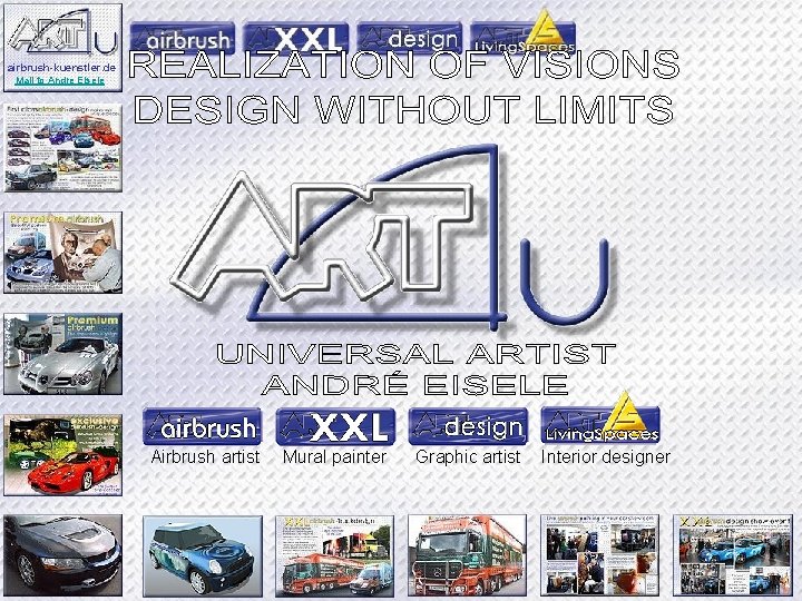 airbrush-kuenstler. de Mail to Andre Eisele Airbrush artist Mural painter Graphic artist Interior designer