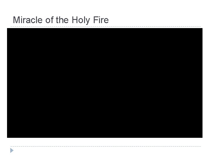 Miracle of the Holy Fire 