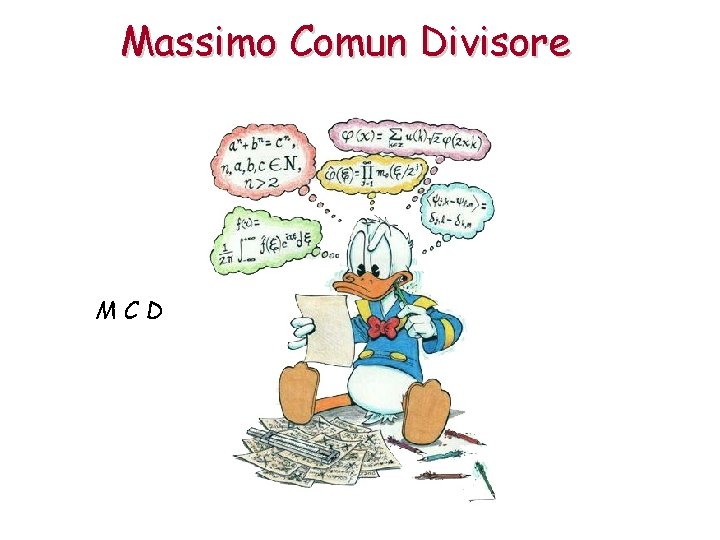 Massimo Comun Divisore MCD 