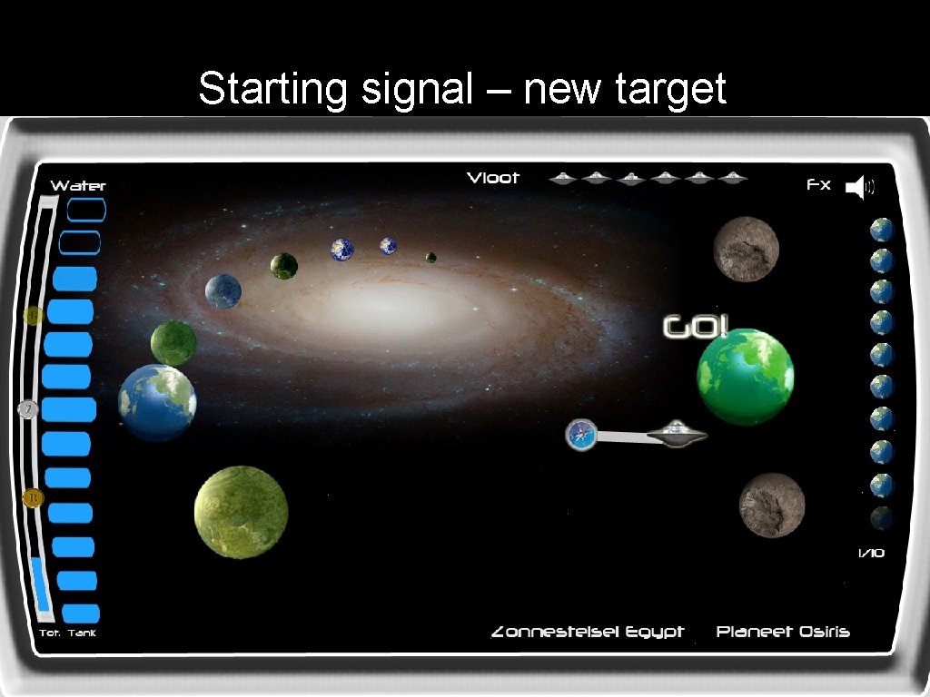 Starting signal – new target 
