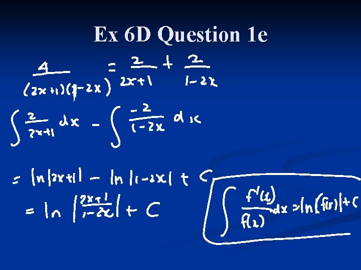 Ex 6 D Question 1 e 