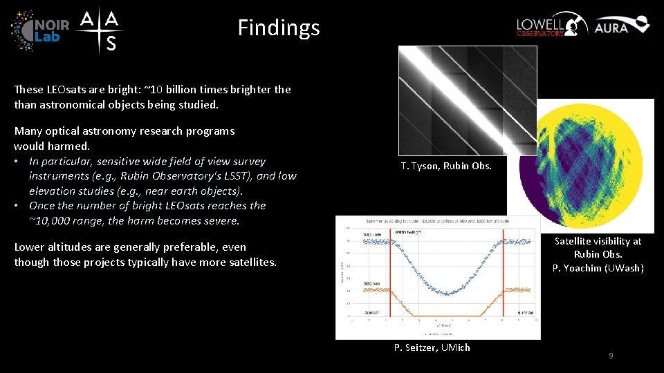 Click to a dd text Findings These LEOsats are bright: ~10 billion times brighter