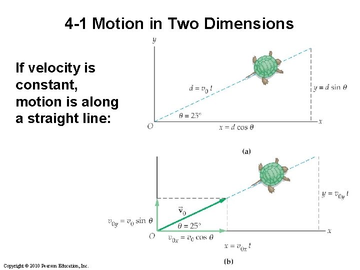 4 -1 Motion in Two Dimensions If velocity is constant, motion is along a 4 -1 Motion in Two Dimensions If velocity is constant, motion is along a