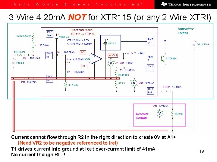 3 -Wire 4 -20 m. A NOT for XTR 115 (or any 2 -Wire