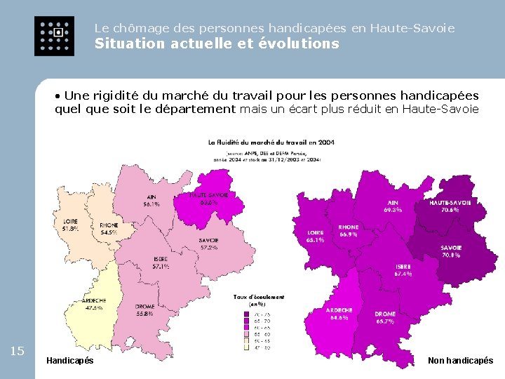 Le chômage des personnes handicapées en Haute-Savoie Situation actuelle et évolutions • Une rigidité