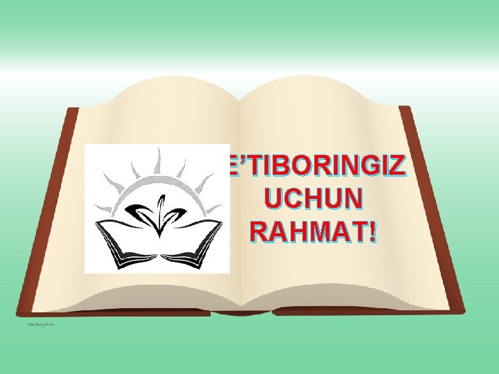 E’TIBORINGIZ UCHUN RAHMAT! 