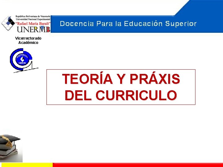 Docencia Para la Educación Superior Vicerrectorado Académico TEORÍA Y PRÁXIS DEL CURRICULO 