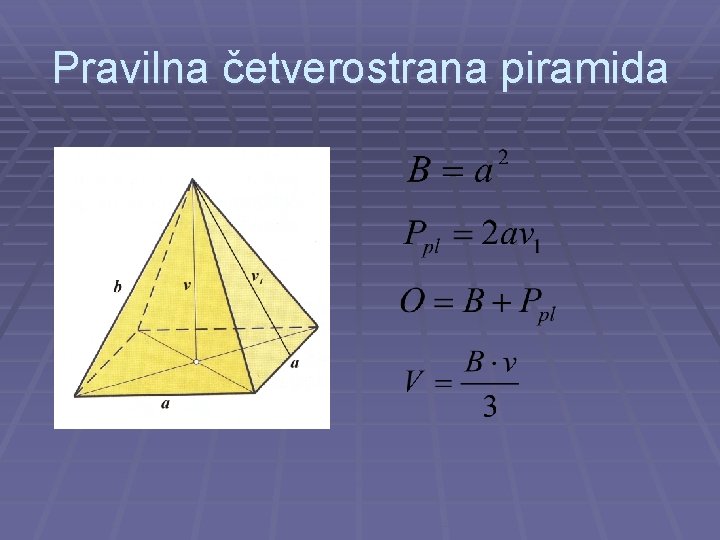 Pravilna četverostrana piramida 