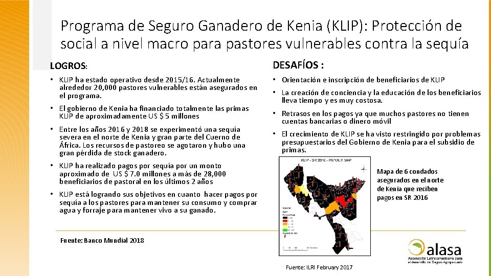 Programa de Seguro Ganadero de Kenia (KLIP): Protección de social a nivel macro para