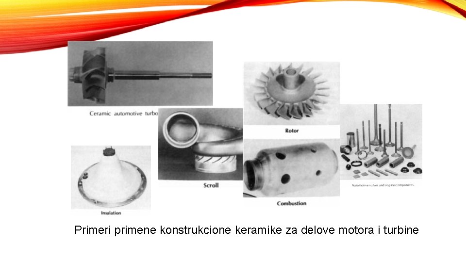Primeri primene konstrukcione keramike za delove motora i turbine 