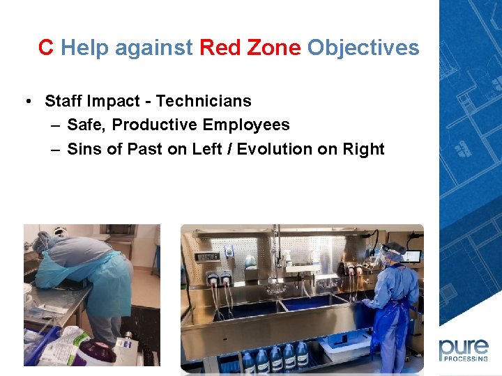 C Help against Red Zone Objectives • Staff Impact - Technicians – Safe, Productive