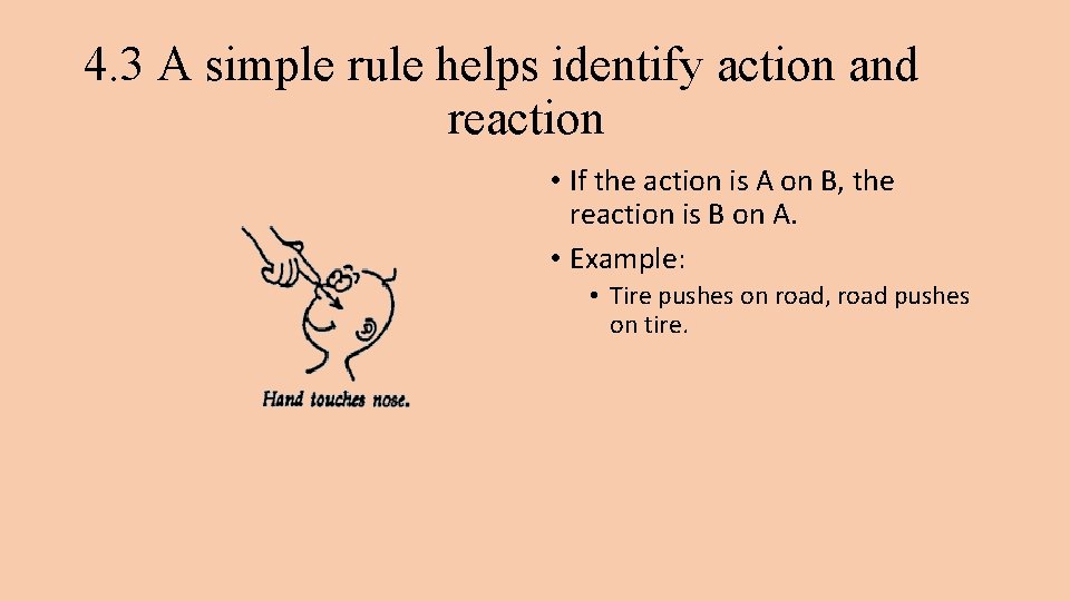 4. 3 A simple rule helps identify action and reaction • If the action