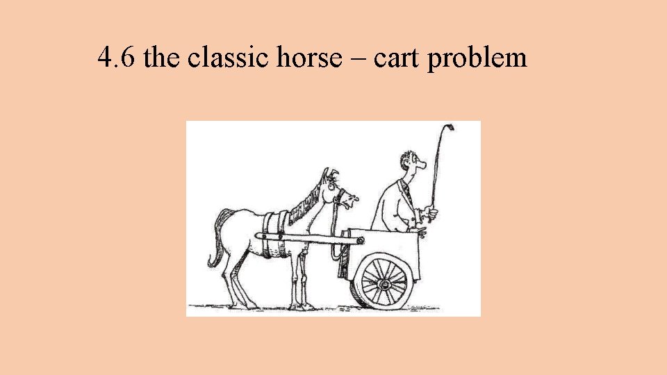 4. 6 the classic horse – cart problem 