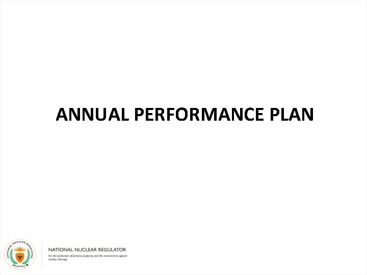 ANNUAL PERFORMANCE PLAN 