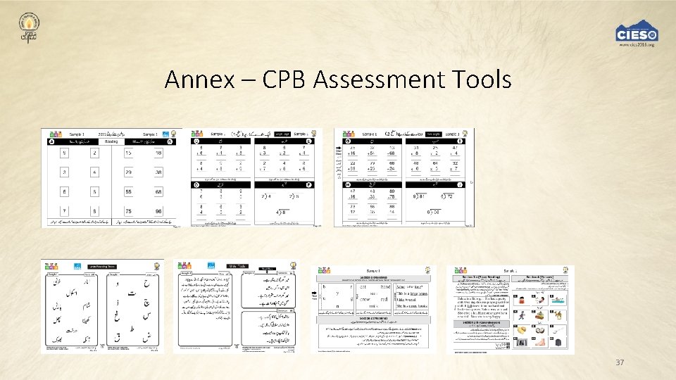 Annex – CPB Assessment Tools 37 