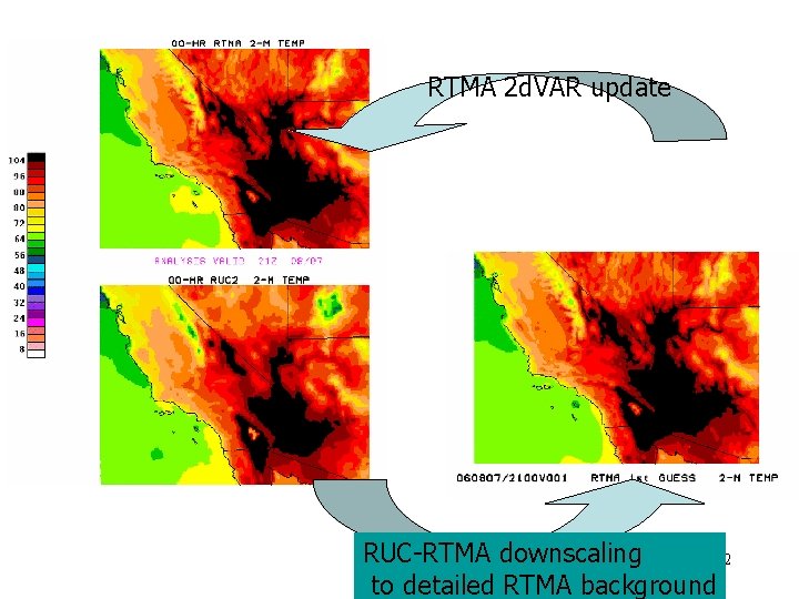 RTMA 2 d. VAR update RUC-RTMA downscaling 22 to detailed RTMA background 