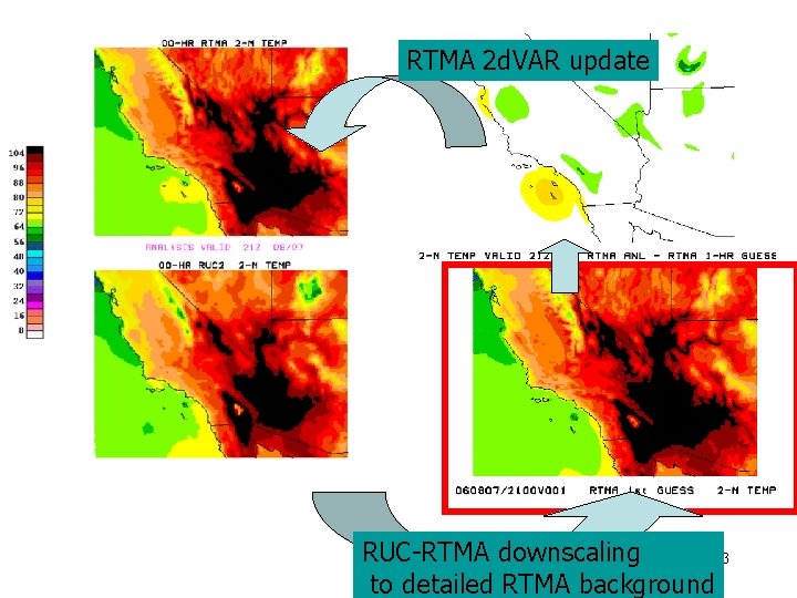 RTMA 2 d. VAR update RUC-RTMA downscaling 23 to detailed RTMA background 