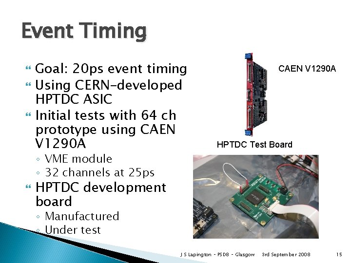 A High Throughput Multichannel Photon Counting Detector with