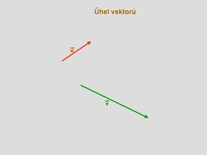 Úhel vektorů u v 