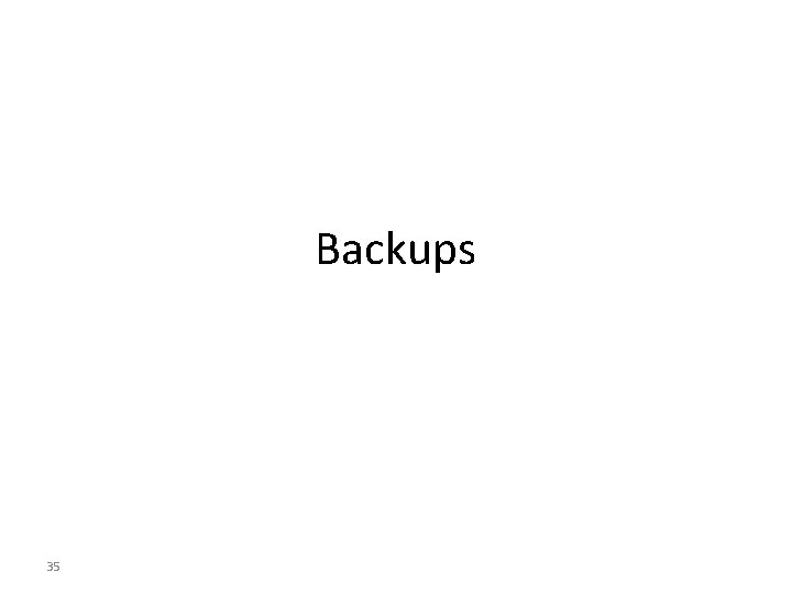 Backups 35 