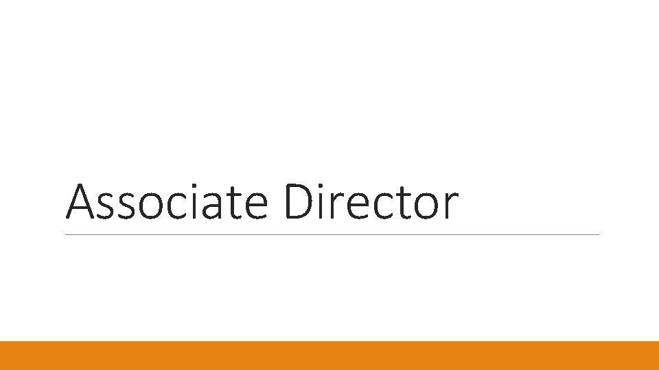 Associate Director 