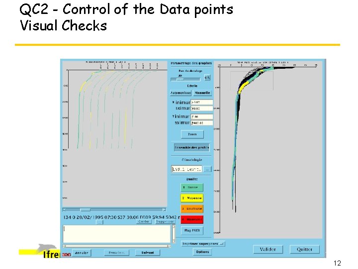 QC 2 - Control of the Data points Visual Checks 12 