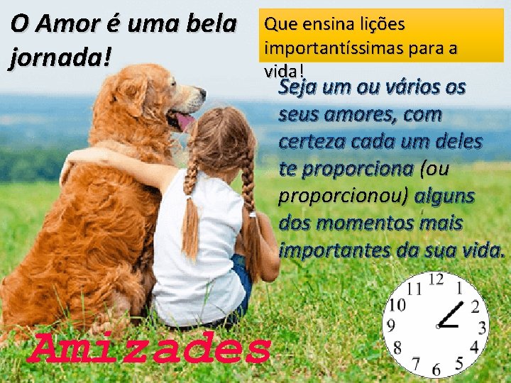 O Amor é uma bela jornada! Que ensina lições importantíssimas para a vida! Amizades