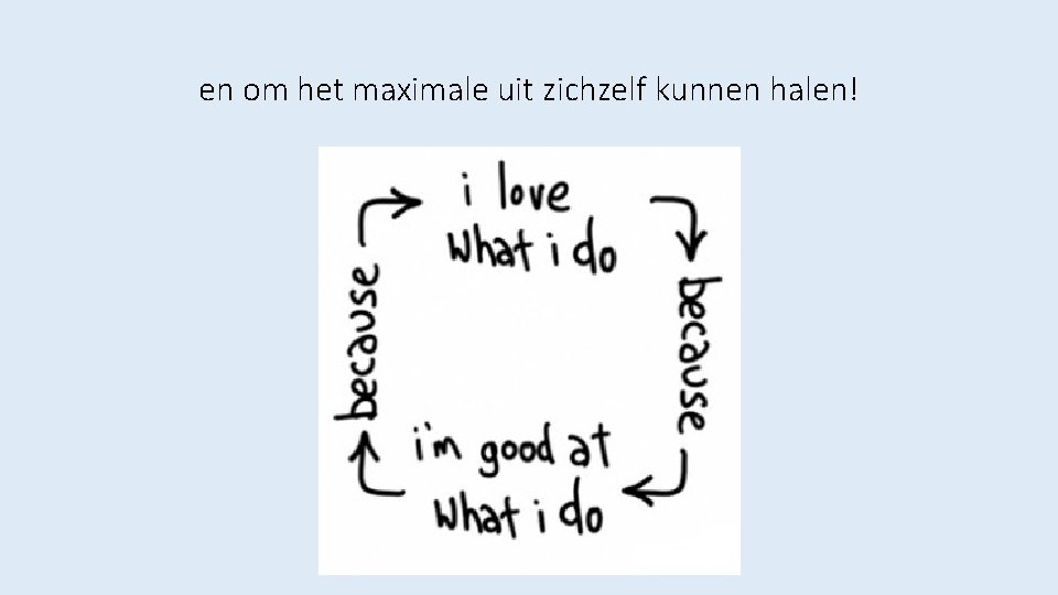 en om het maximale uit zichzelf kunnen halen! 