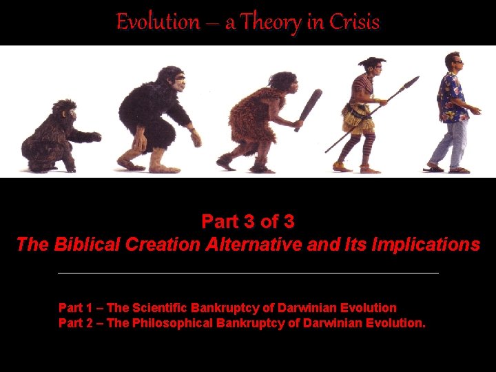 Alternitive Evolution Evolution a Theory in Crisis Part 3 of