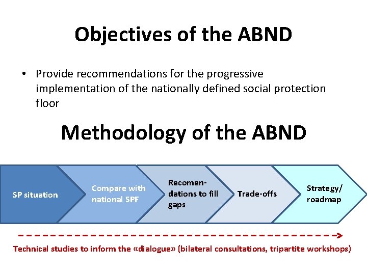 Objectives of the ABND • Provide recommendations for the progressive implementation of the nationally