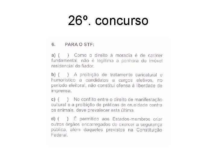 26º. concurso 