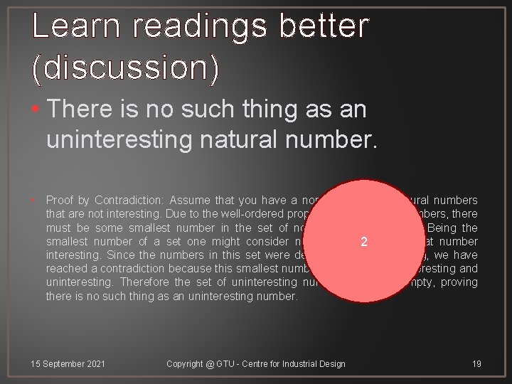 Learn readings better (discussion) • There is no such thing as an uninteresting natural