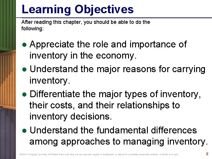 Learning Objectives After reading this chapter, you should be able to do the following: