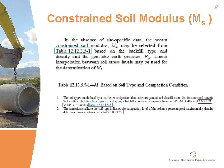 27 Constrained Soil Modulus (Ms ) 