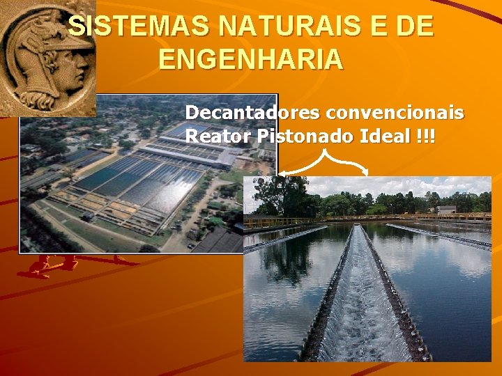 SISTEMAS NATURAIS E DE ENGENHARIA Decantadores convencionais Reator Pistonado Ideal !!! 