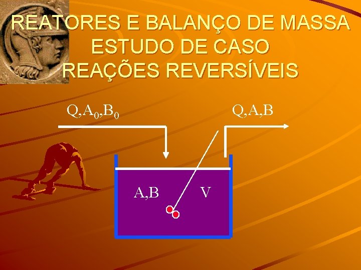 REATORES E BALANÇO DE MASSA ESTUDO DE CASO REAÇÕES REVERSÍVEIS Q, A 0, B