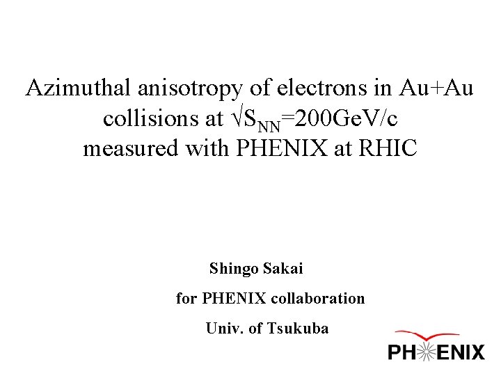 Azimuthal anisotropy of electrons in Au+Au collisions at √SNN=200 Ge. V/c measured with PHENIX