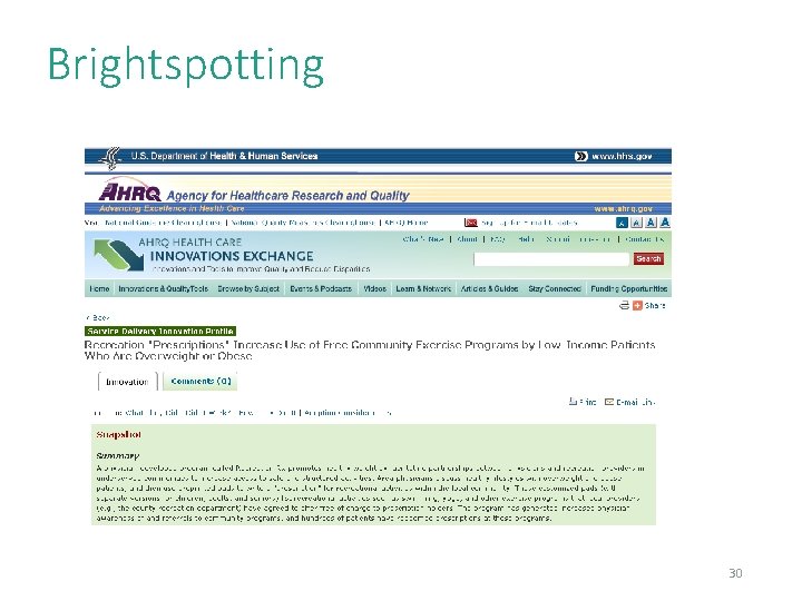 30 Brightspotting 30 