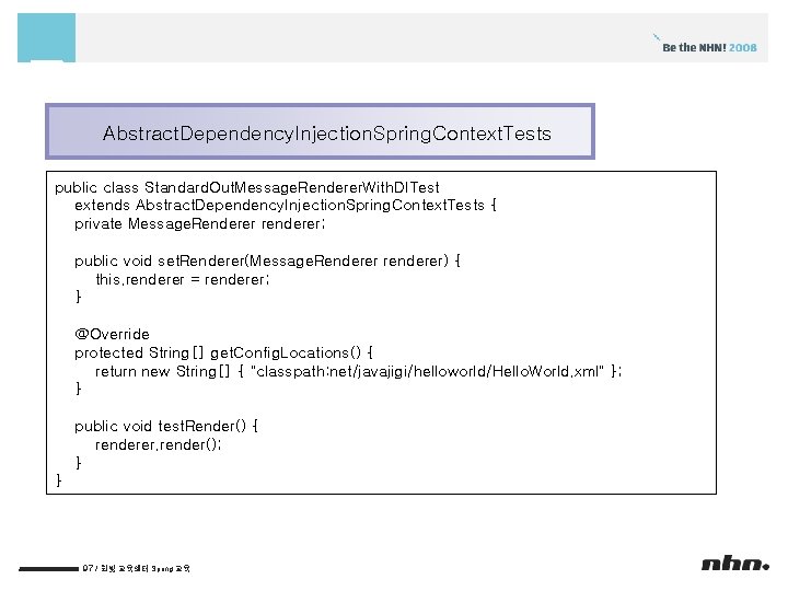 Abstract. Dependency. Injection. Spring. Context. Tests public class Standard. Out. Message. Renderer. With. DITest