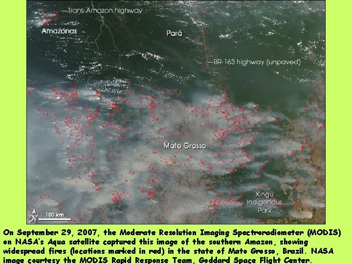 On September 29, 2007, the Moderate Resolution Imaging Spectroradiometer (MODIS) on NASA’s Aqua satellite