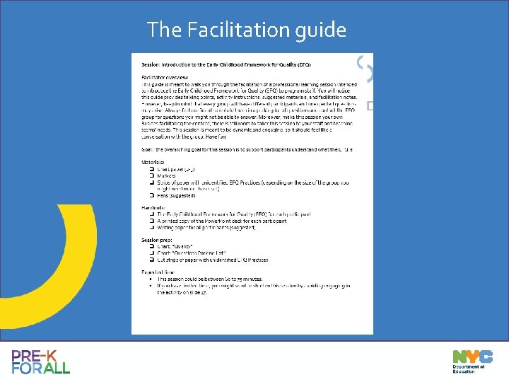 Efq The Early Childhood Framework for Quality EFQ DECEs