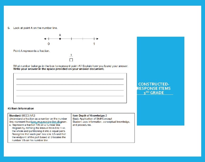 CONSTRUCTEDRESPONSE ITEMS 3 RD GRADE Georgia Department of Education 