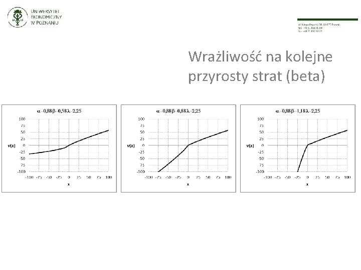 Wrażliwość na kolejne przyrosty strat (beta) 