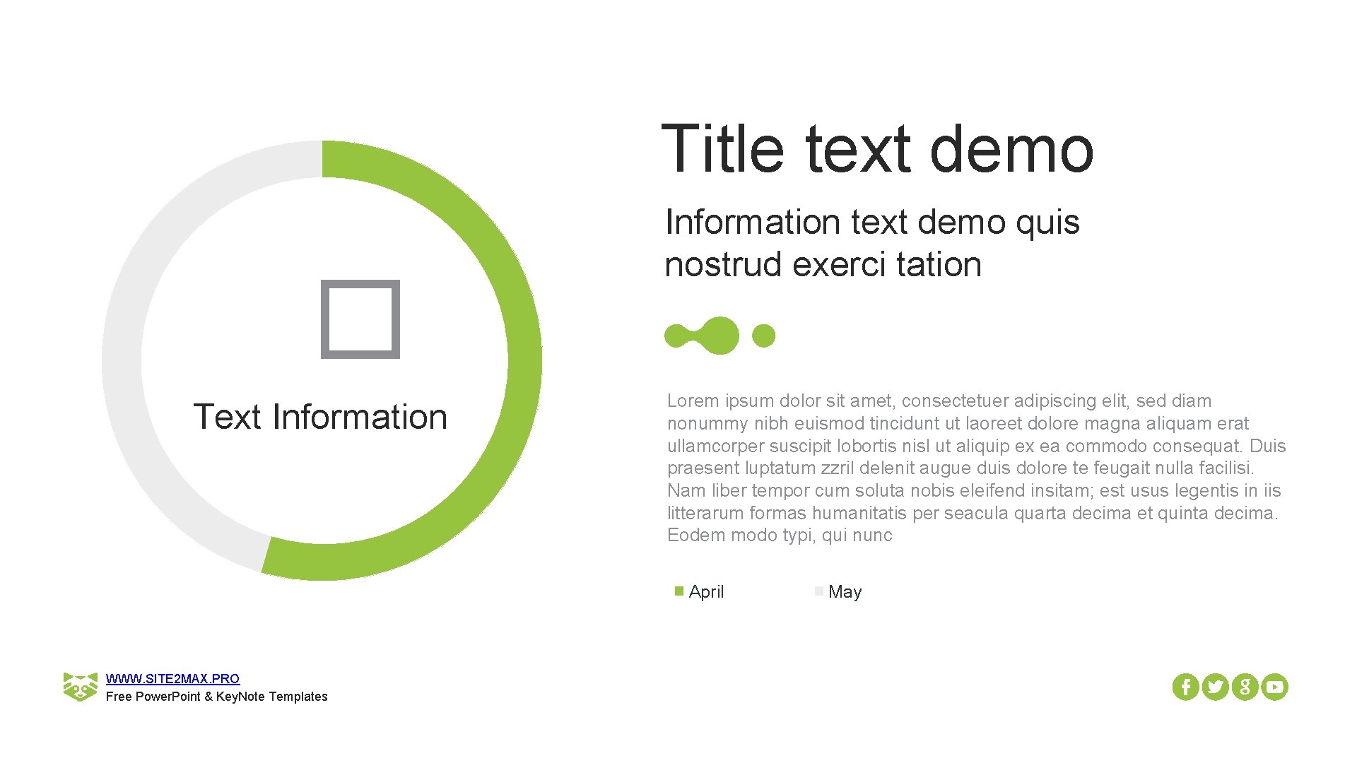 Title text demo � Text Information text demo quis nostrud exerci tation Lorem ipsum