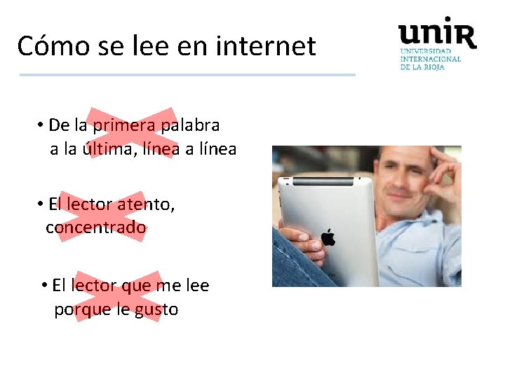 Cómo se lee en internet • De la primera palabra a la última, línea