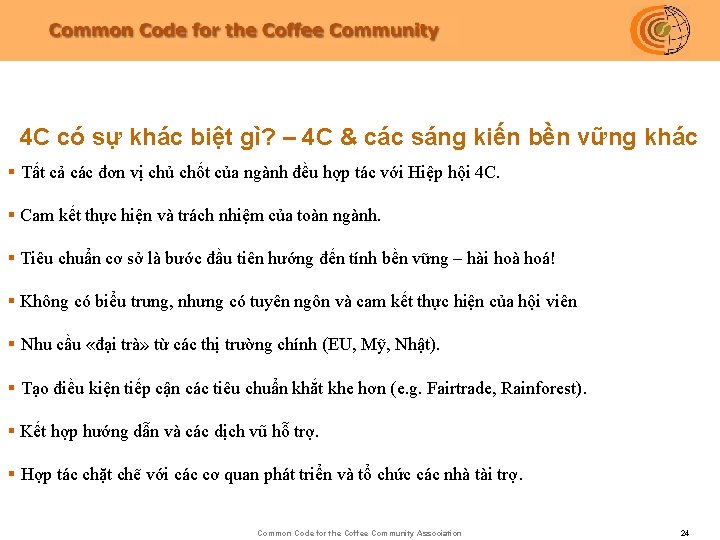 4 C có sự khác biệt gì? – 4 C & các sáng kiến